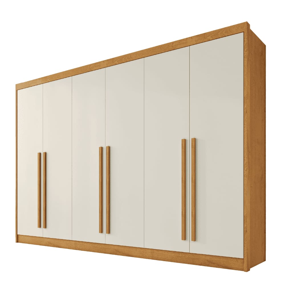 Guarda Roupas Casal 6 Portas 4 Gavetas 100% MDF Chipre