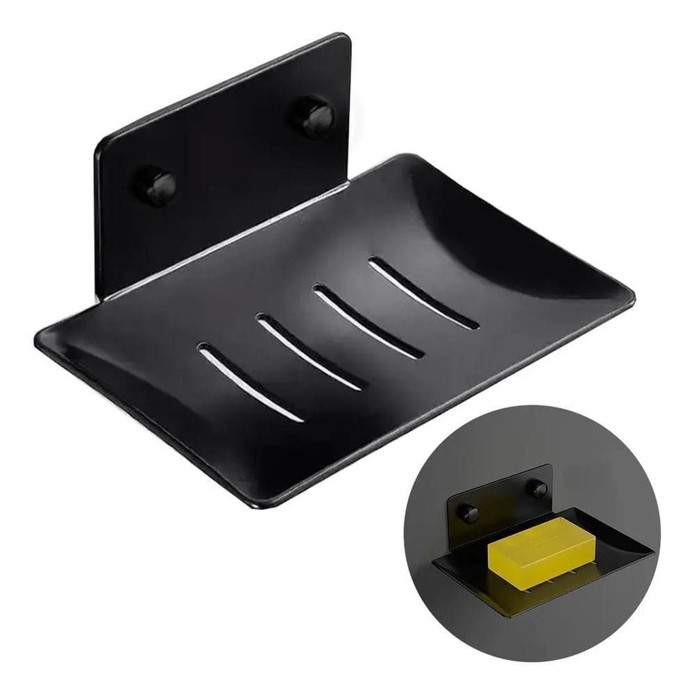 3X Saboneteira Luxo Banheiro Lavabo Porta Sabonete Aço Inox