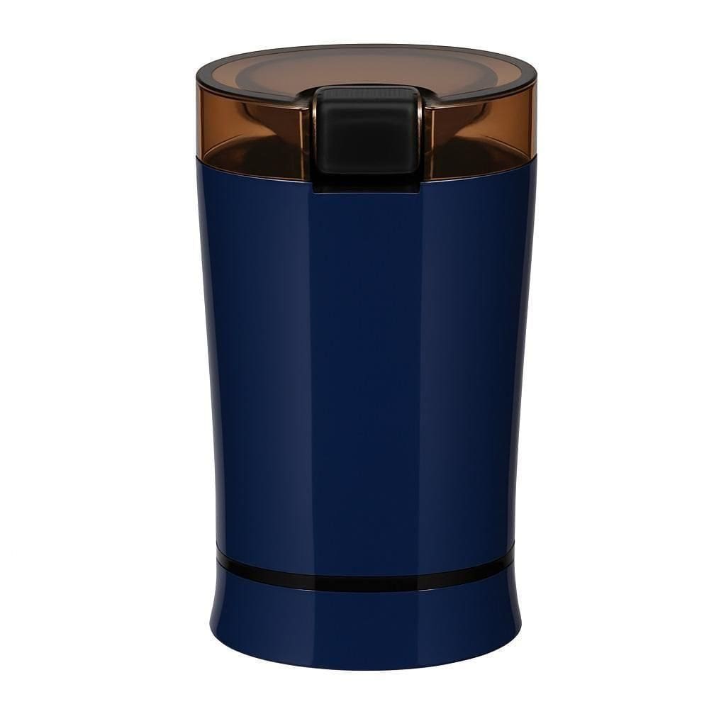 Moedor Triturador Doméstico Portátil Alimentos Secos Lâmina Inox Café Especiarias Luxo 110V Azul