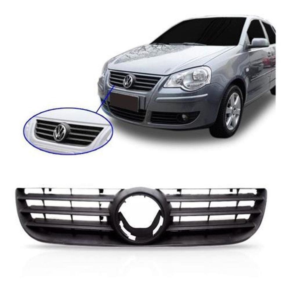 Grade Radiador Polo 2007 2008 2009 2010 Preta