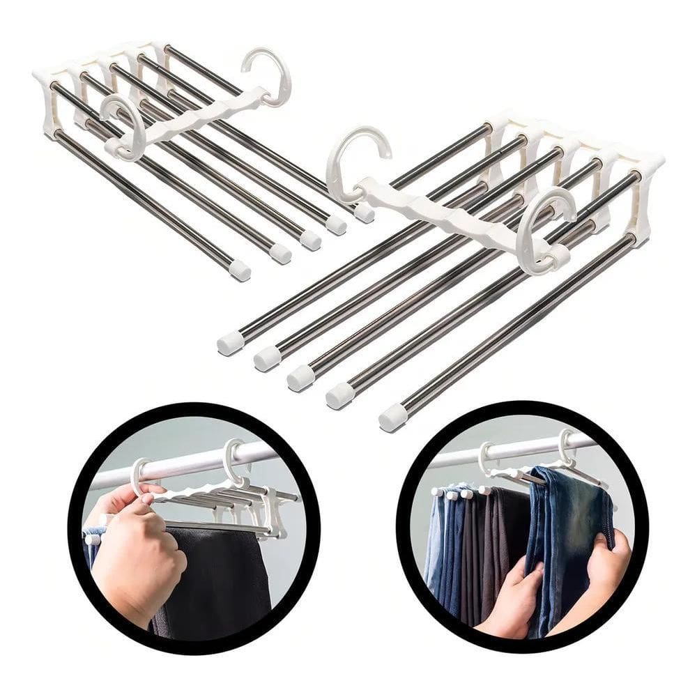 Vittak Kit 2 Cabides Organizador Multifuncional Calças 5 Div