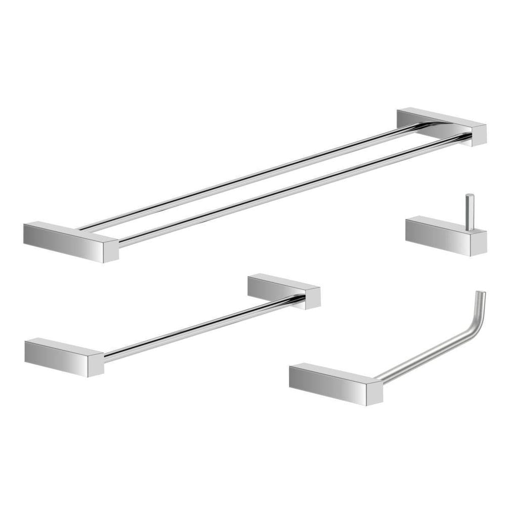 Kit Acessórios Para Banheiro 4 Peças Escovado 2060Tr