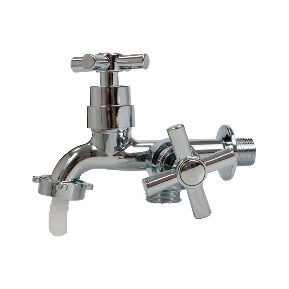 Torneira Tanque / Máquina De Lavar 2 Saídas Abs Cromado