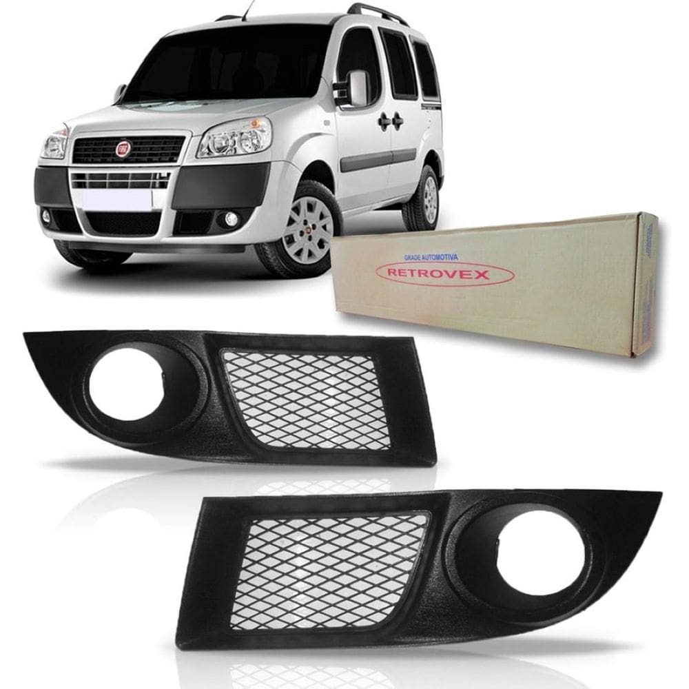 Grade Do Parachoque Moldura Milha Doblo 2009 A 2013 Com Furo