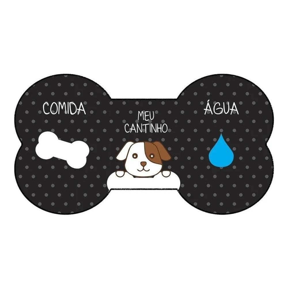 Tapete Americano Pet Canino Cachorro Para Comida Lavável