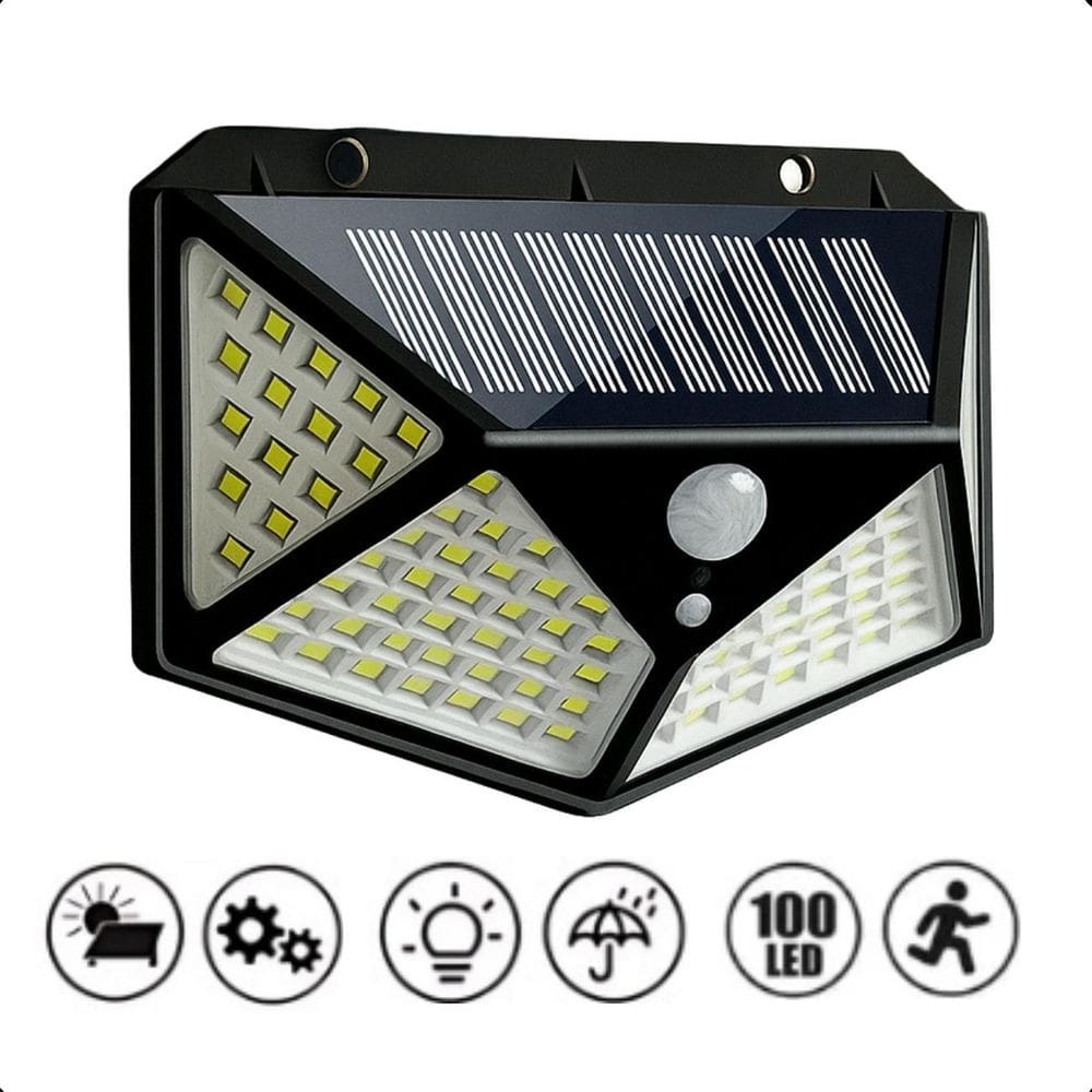 Luminária Solar Sem Fio Com Sensor Luz Forte E Compacta