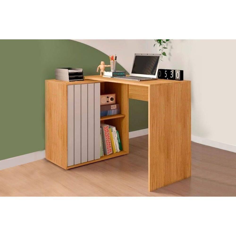 Escrivaninha P- Escritório Tech C- 1 Porta De Correr Lamina -cacao - Caemmun