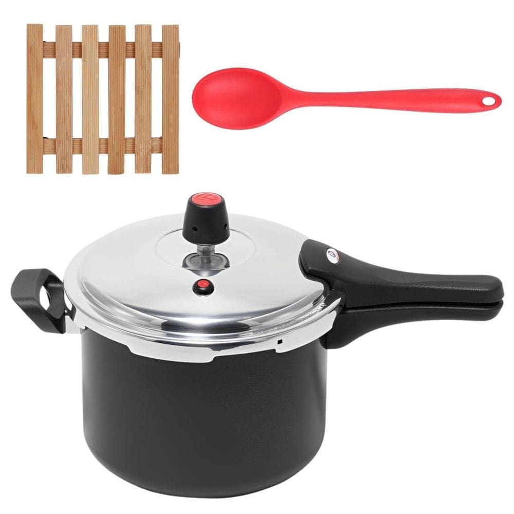 Panela Pressão 4,5L Fechamento Externo + Descanso + Colher
