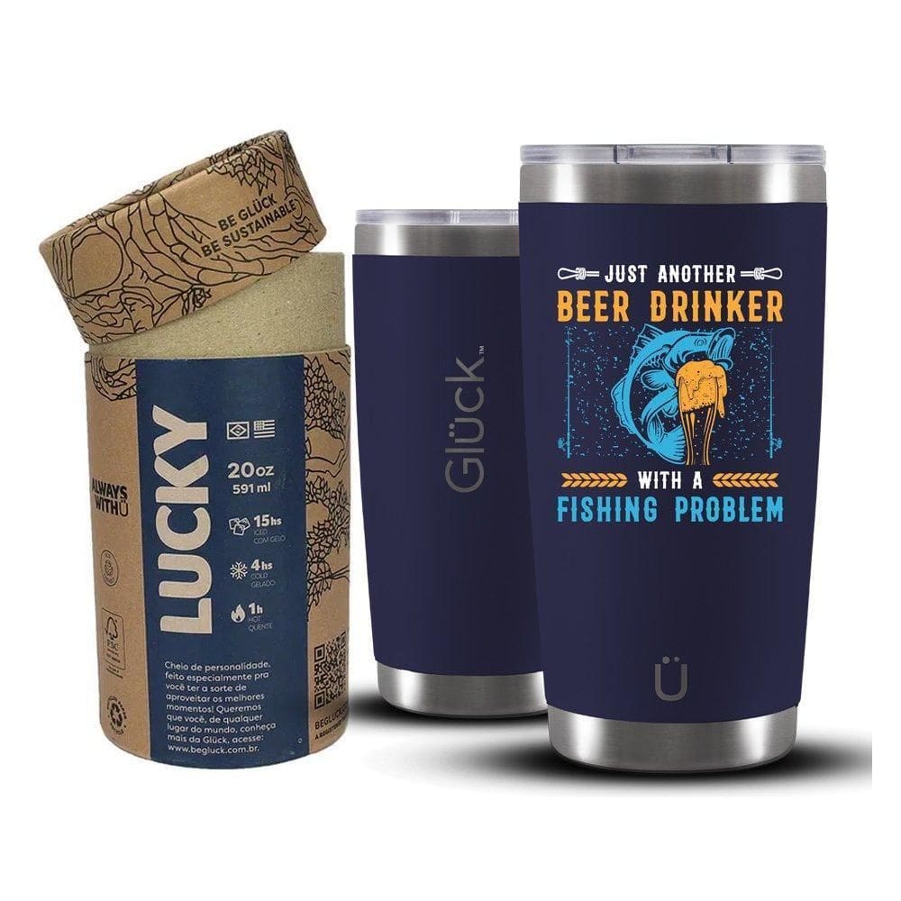 Copo Térmico Gluck Lucky Future Fishing & Beer Drinker Nblue
