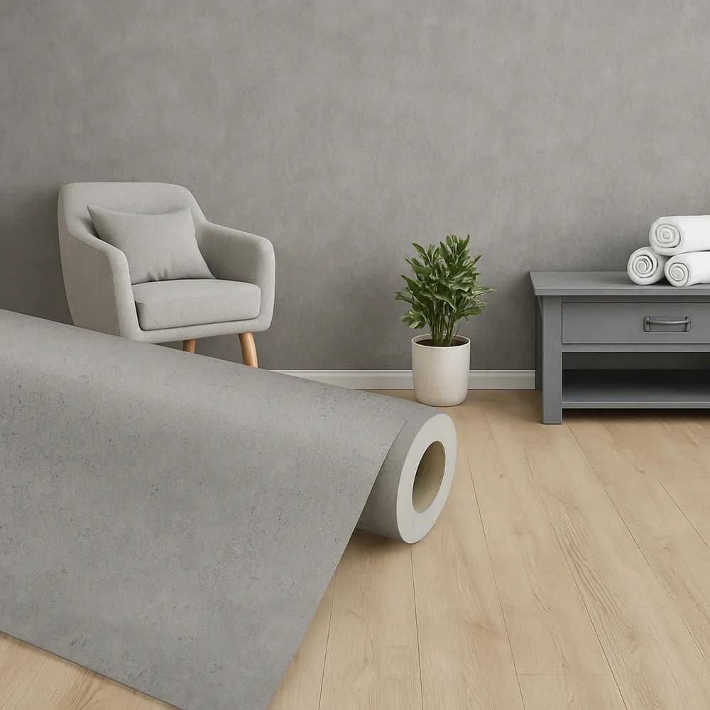 Papel De Parede Adesivo Cimento Queimado 10 Metros Lavável