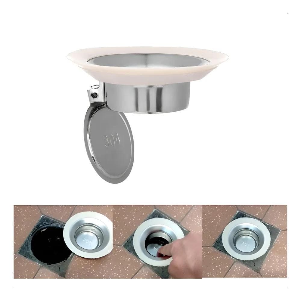 Sifão Ralo Válvula Mau Cheiro Insetos Esgoto Pragas Aço Inox