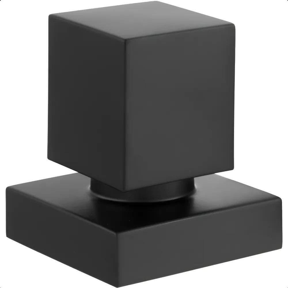 Acabamento Para Registro Quadrado De Metal Preto Padrão Deca