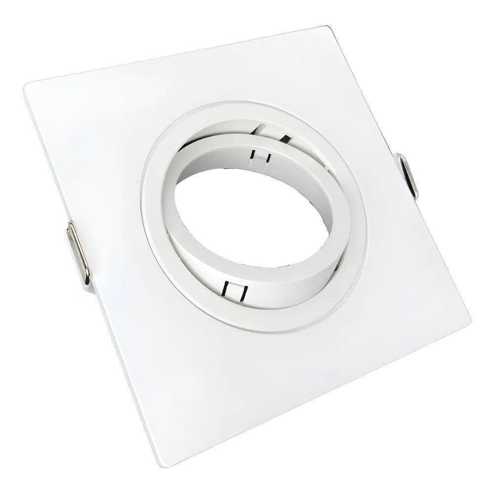 Spot De Embutir Pix Quadrado Plano Móvel Mr16 Branco