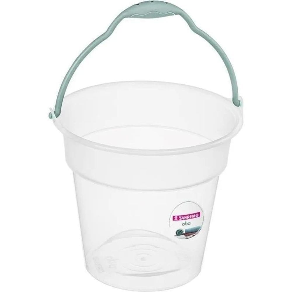 Balde Plástico Redondo 08 Litros De Limpeza Sanremo