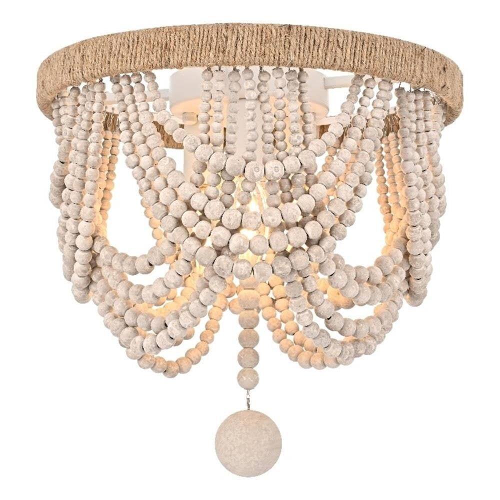 Luminária Living District Jolie 12” Beaded Flush Mount
