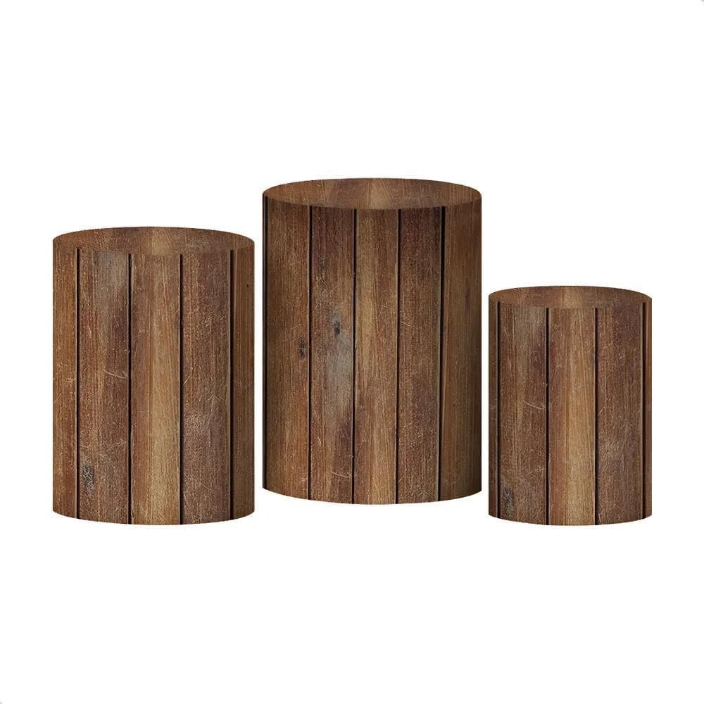 Trio Capa Cilindro 3D Festa Madeira Veste Fácil C/Elá Escuro