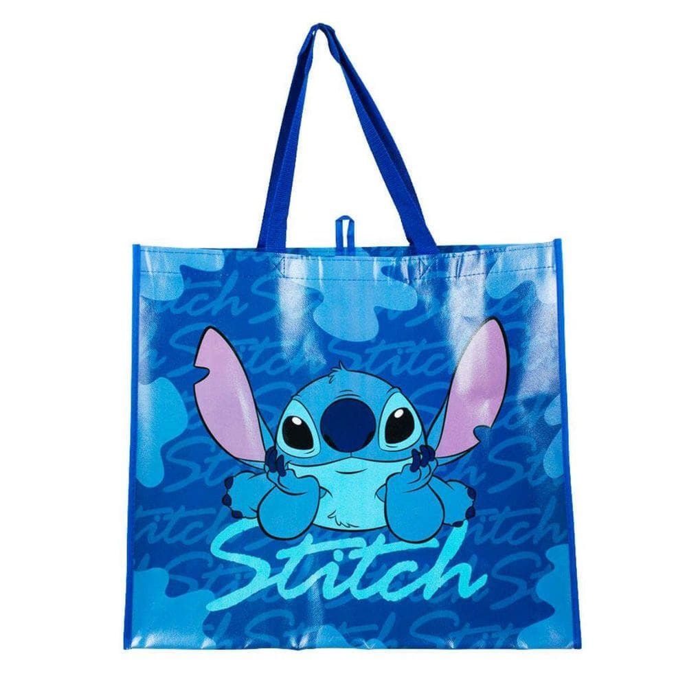 Sacola Feira Reutilizável Azul Escuro Stitch 44X49.5 Disney