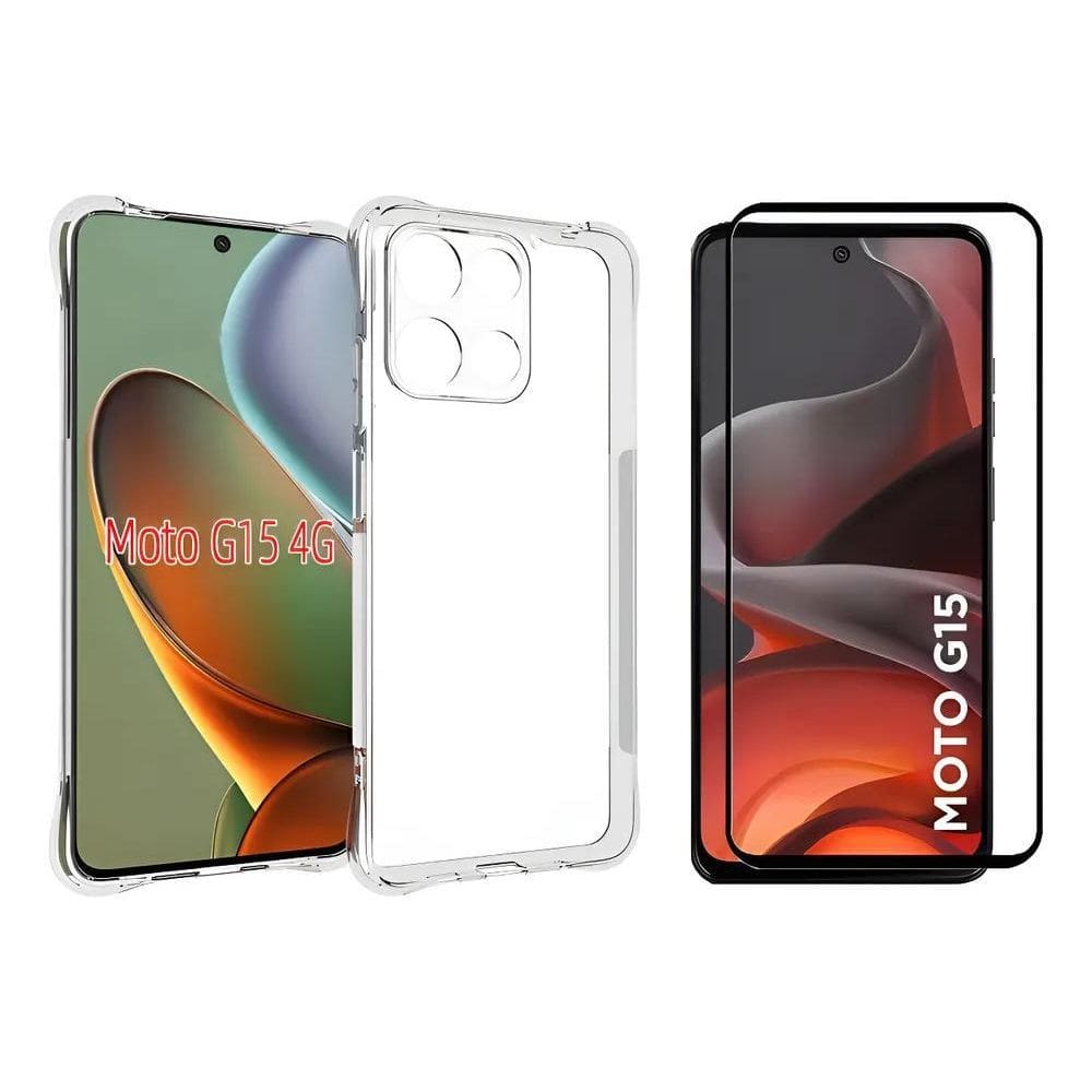 Capa Capinha Case + Película 3D Para Motorola Moto G15