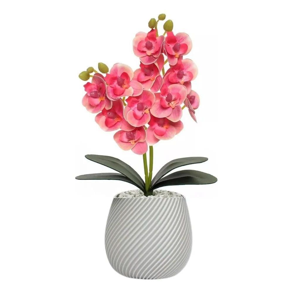 Vaso Flores Artificiais Vaso Arranjo Orquideas Decorati Rosa