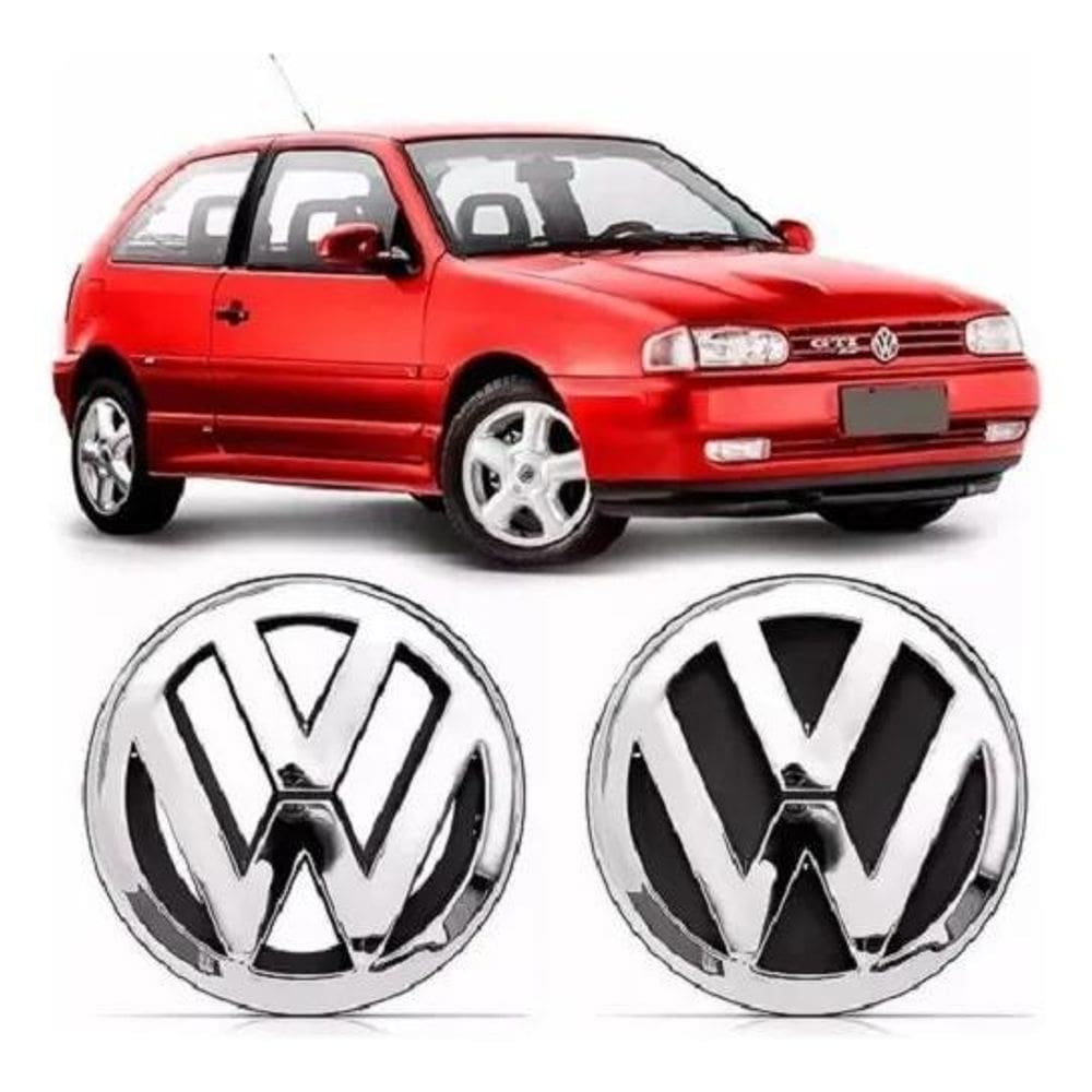 Kit Emblema Logo Vw Grade + Mala Gol Bola G2 1995 Em Diante