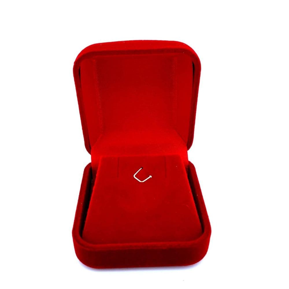 Kit 25 Caixinha Veludo -Estojo Brinco E Pingente - Vermelho