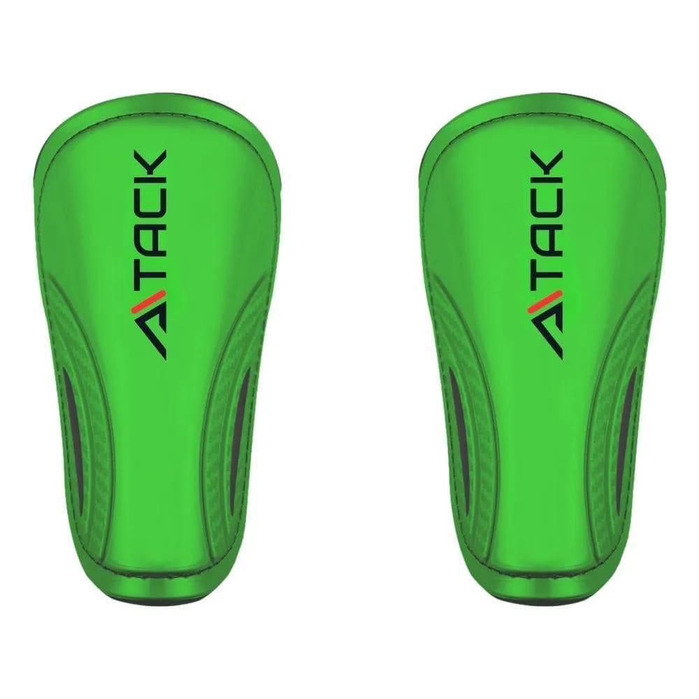 Caneleira Futebol Pvc Leve 16X9Cm Resist Verde