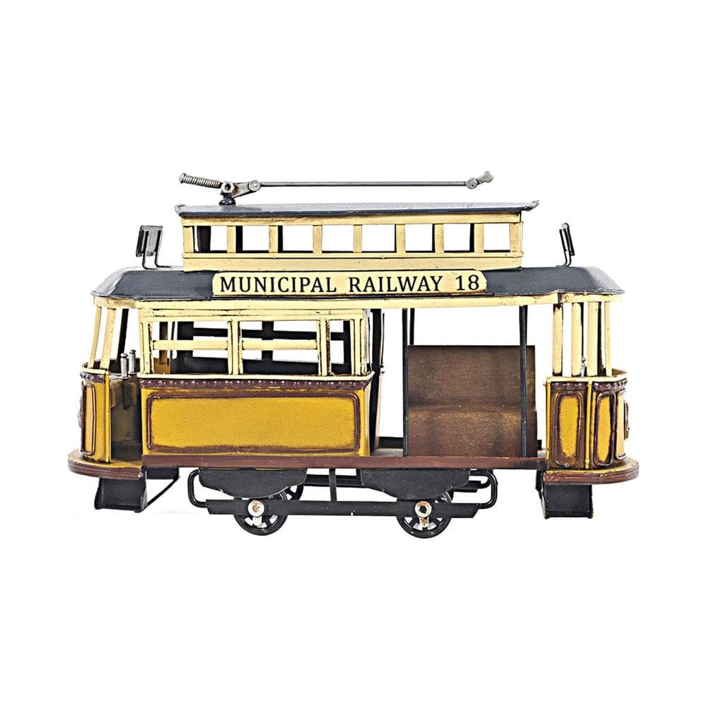 Escultura: Antigo artesanato moderno, modelo de teleférico 27x16x9 cm