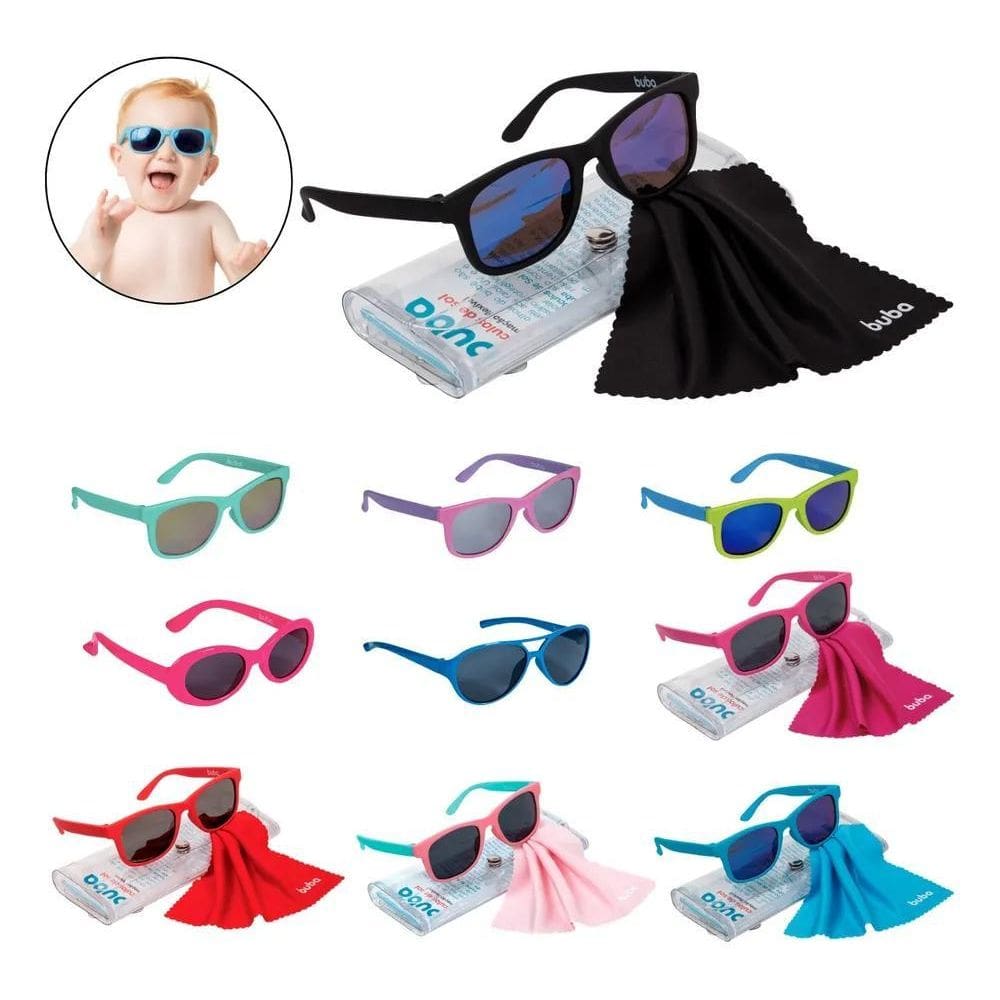 Óculos De Sol Buba Bebê Infantil Rosa Com Lilas 3M A 36M