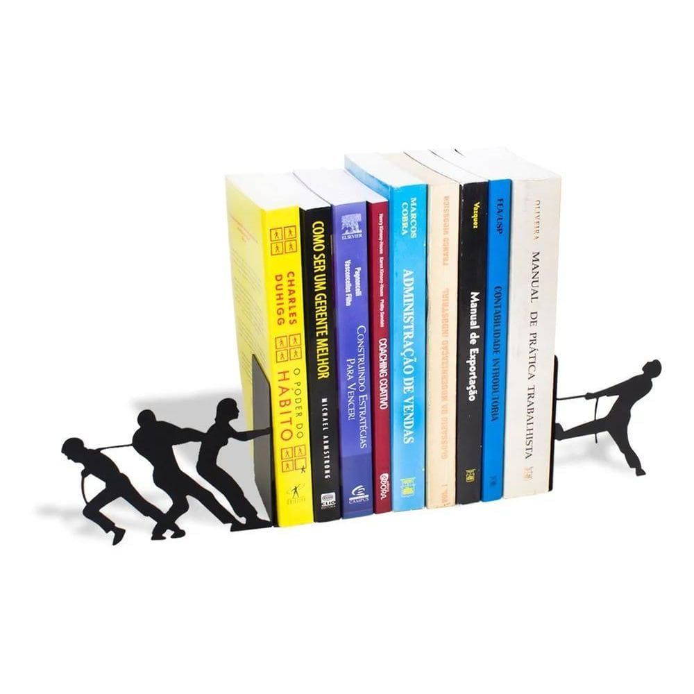 Porta Livros Aparador Suporte Organizador Cabo De Guerra Cor