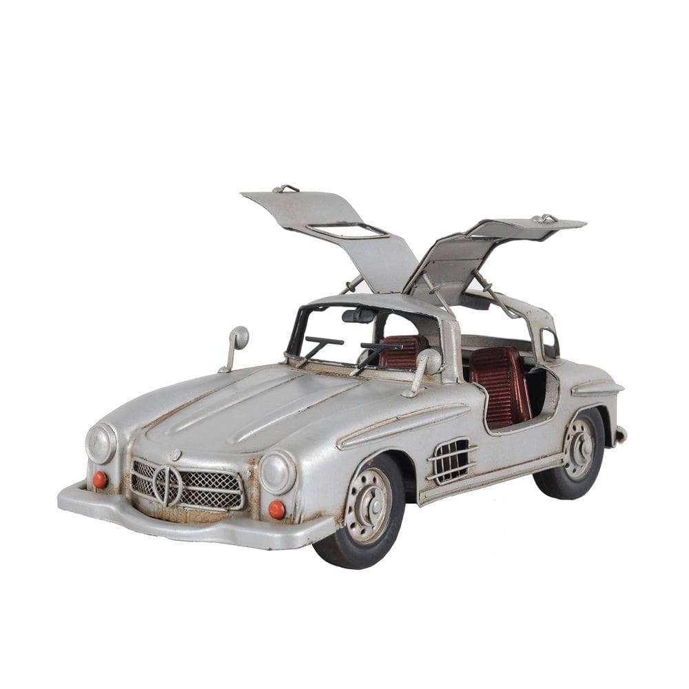 Escultura: Artesanato antigo e moderno Mercedes Benz 300L Gullwing 33cm