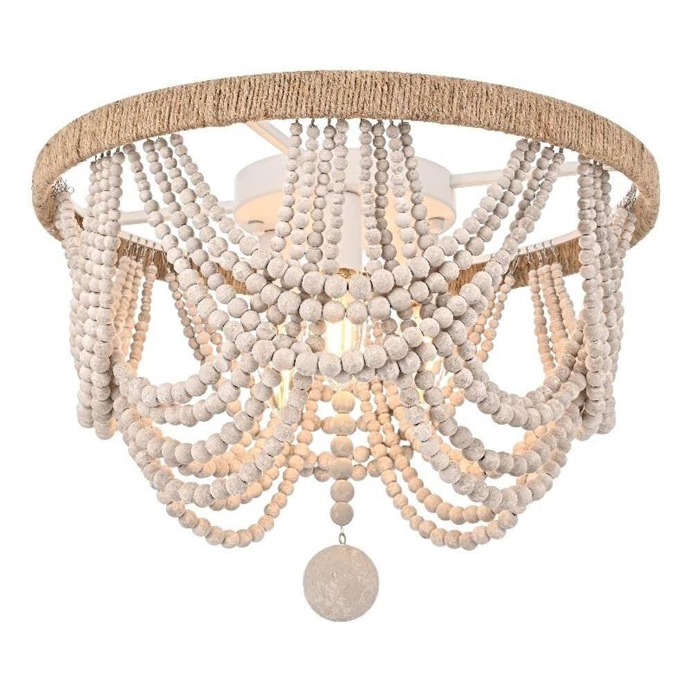 Luminária Living District Jolie 40 cm Beaded Flush Mount