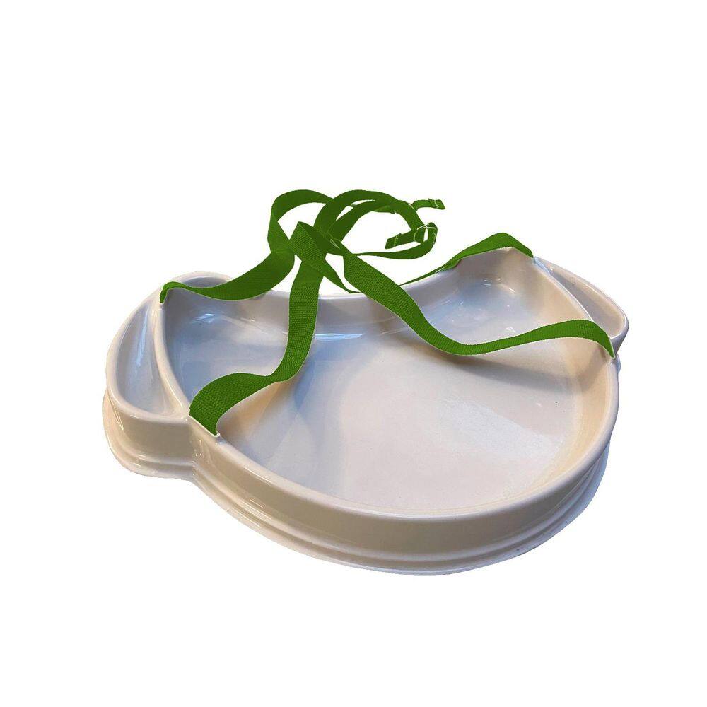 Bandeja Degustação Meia Lua Com Alça Na Cor Verde Claro