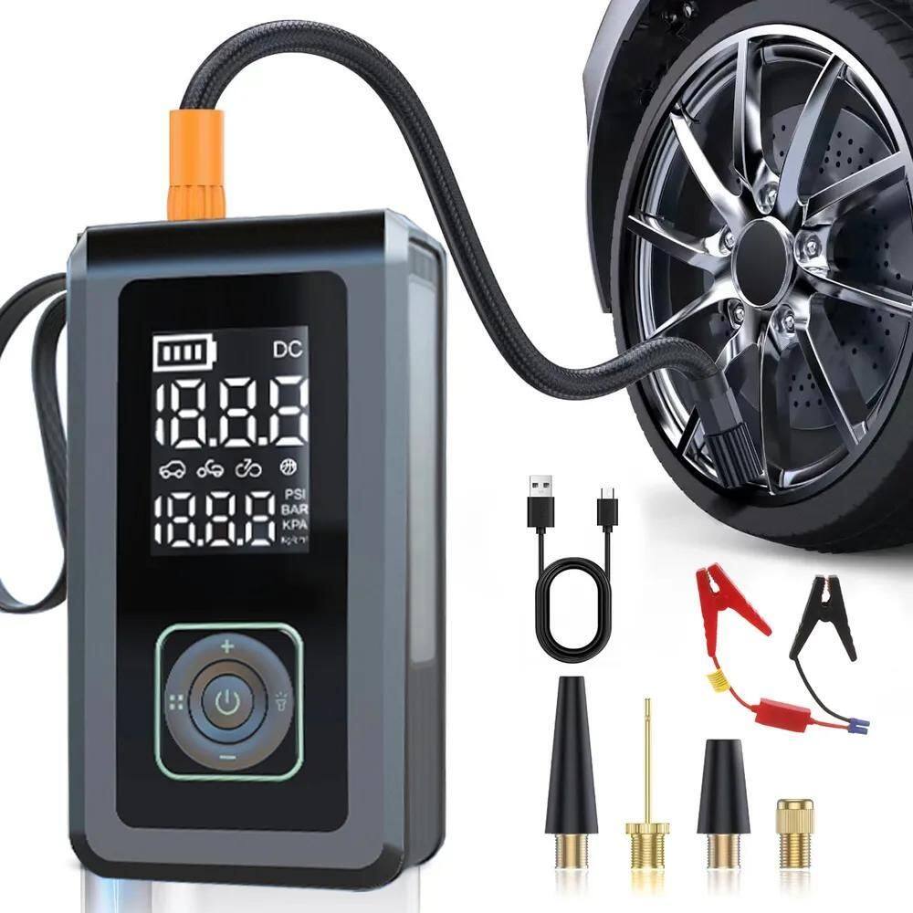 Calibrador Compressor Pneu Bomba De Ar E Auxiliar De Par Pre