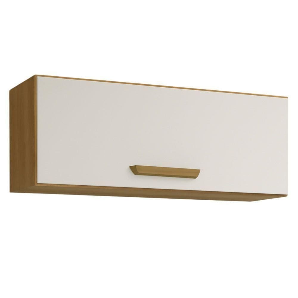 Nicho Aéreo Cozinha Athenas 1 Porta Espaçoso Mobilihouse Cinamomo/off White Acetinado