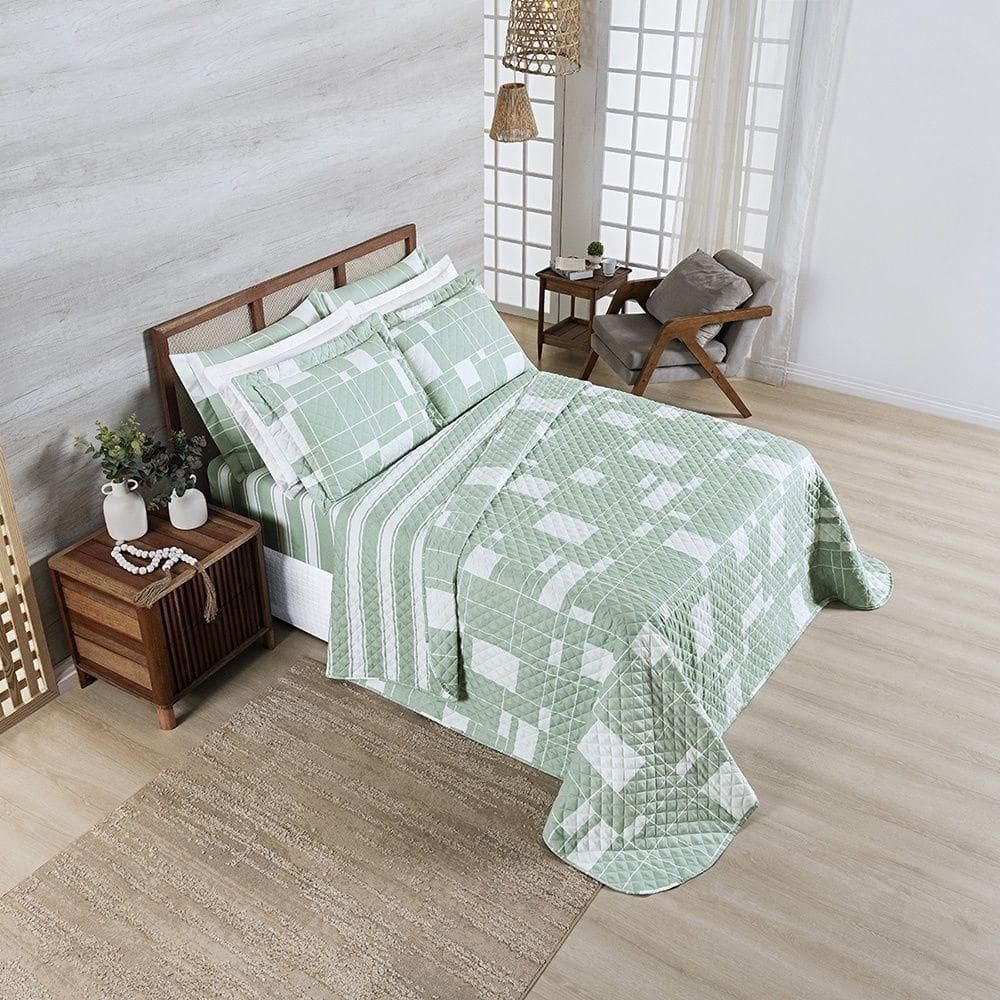 Cobre Leito Afeto 400 Fios Queen 03 Peças 100% Poliéster - Adria