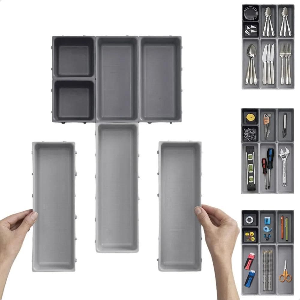 10X Separador Talheres Modular Organizador Gaveta Cozinha