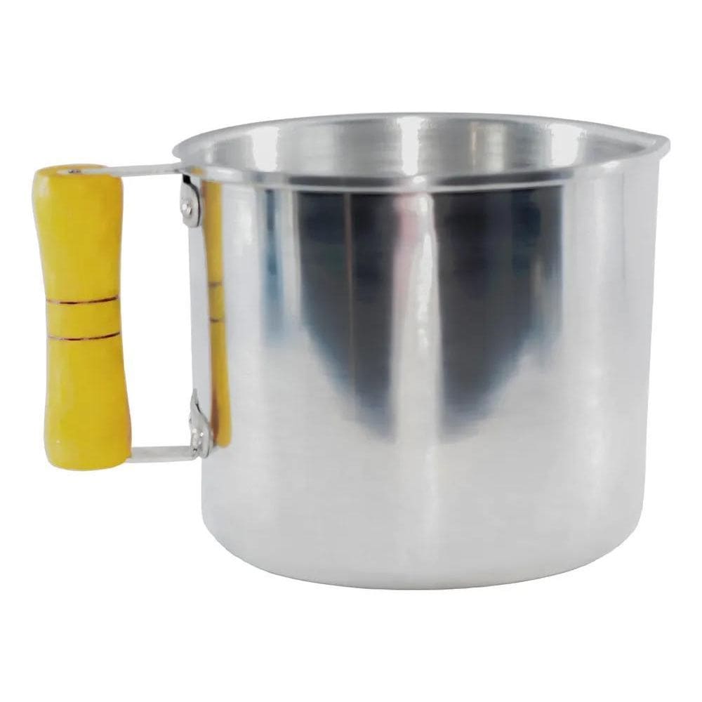 2X Canecão Em Alumínio Nº 20 Com Orla Cabo De Madeira 5 Litr