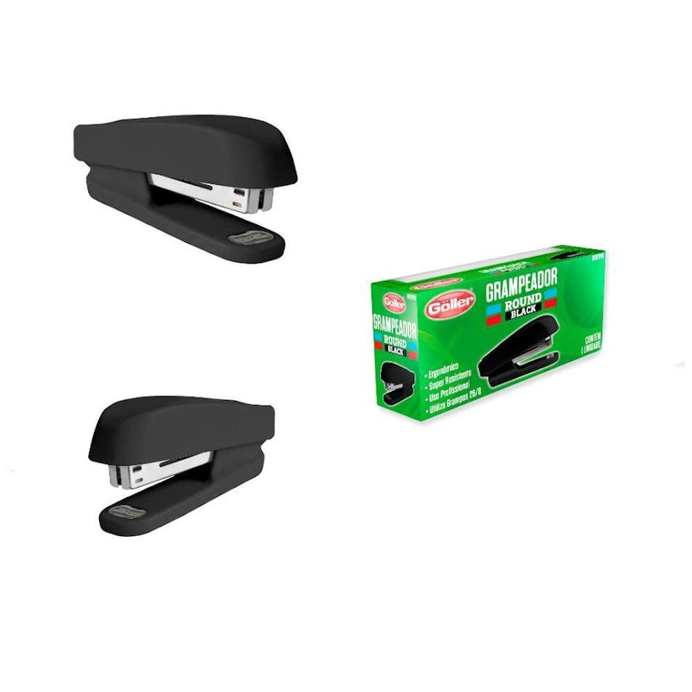 Grampeador Pequeno De Mesa Metal Reforçado