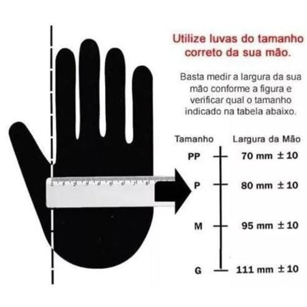 1000 Luva Látex Tamanho G Com Pó - Marca Talge 1Cx