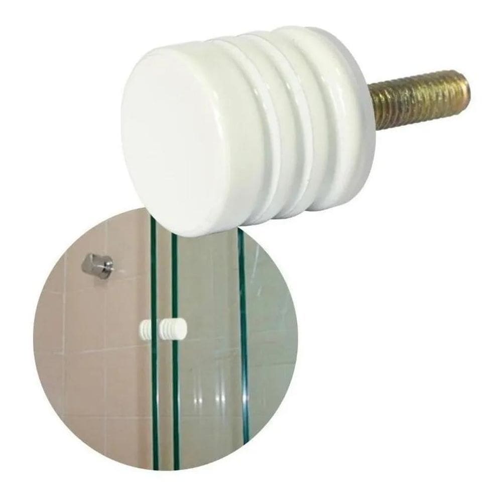 Puxador Para Box E Porta De Vidro Blindex - Branco