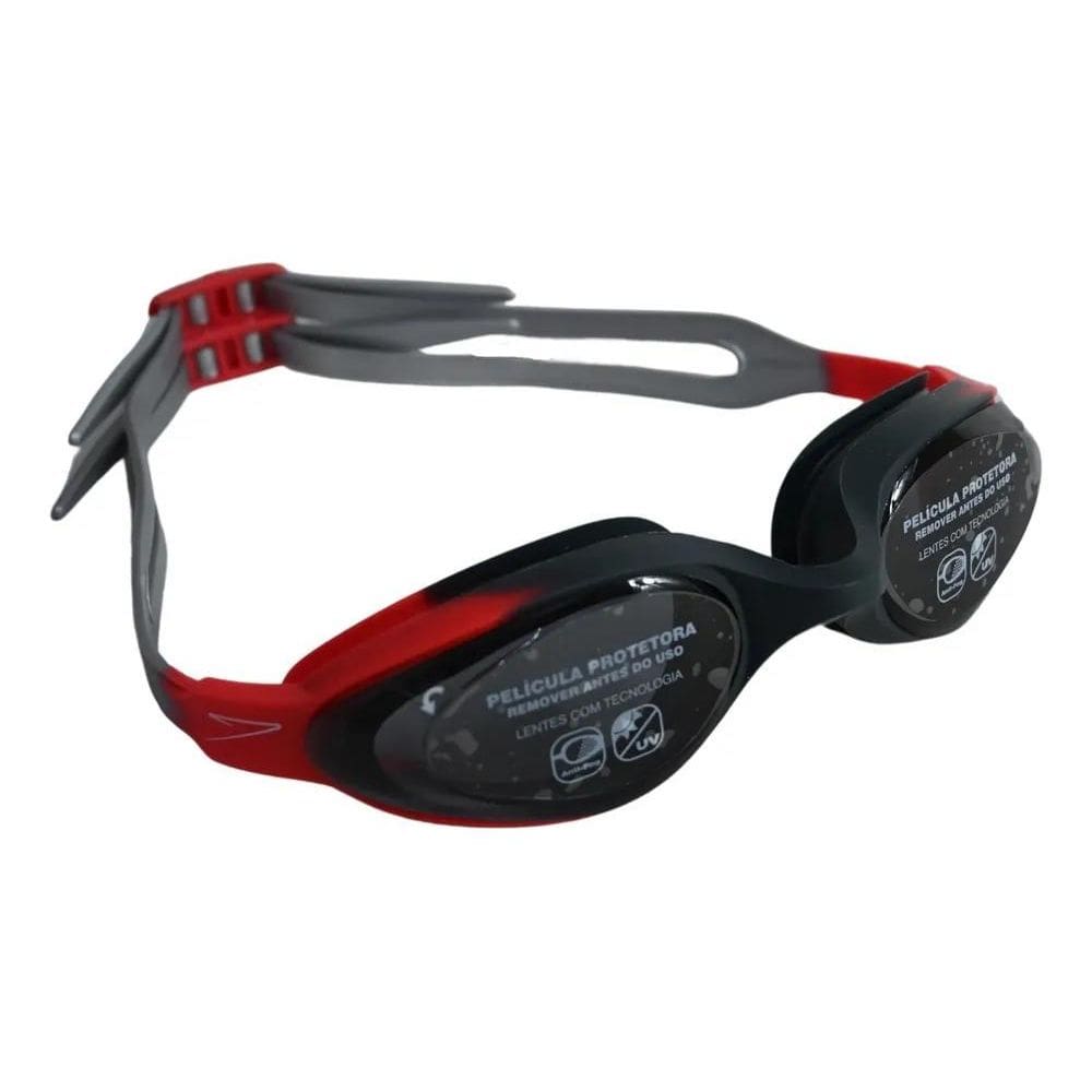 Óculos Natação Speedo Hydrovision Uv Antiembaçamento Vermelh