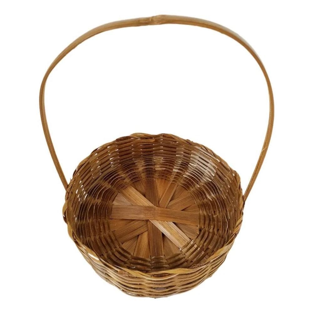 Cestas De Bambu Fraldeira 25 Cm Presente - Kit Com 6