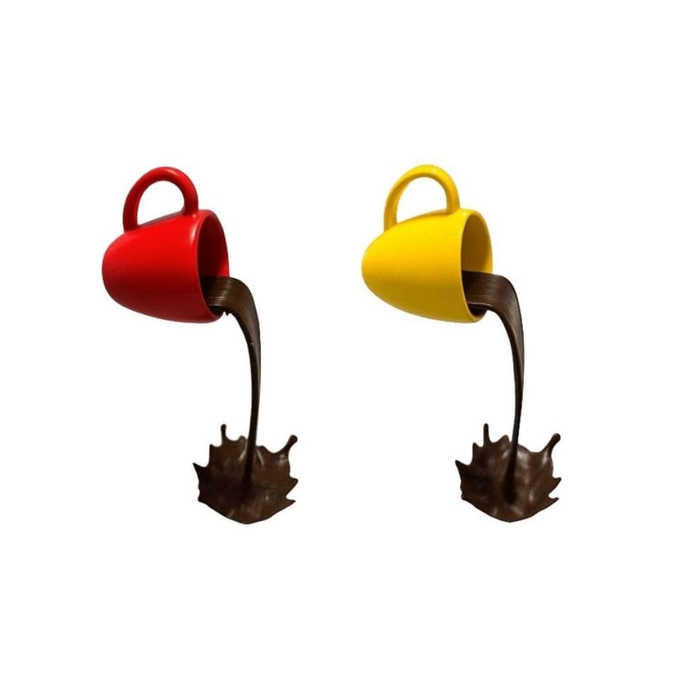 Kit 2 Xicaras Decorativas Flutuante Para Amantes De Café