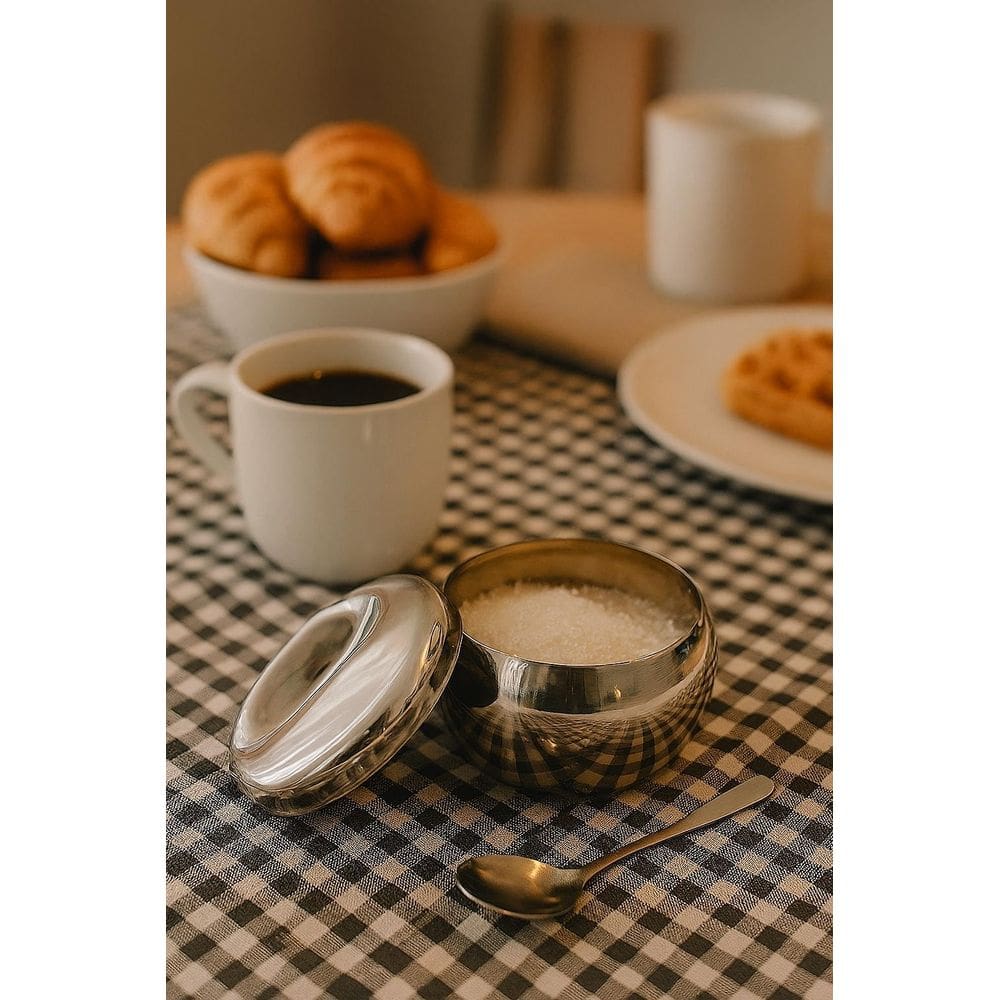 Açucareiro De Inox Com Colher Jolitex - Inox Grain