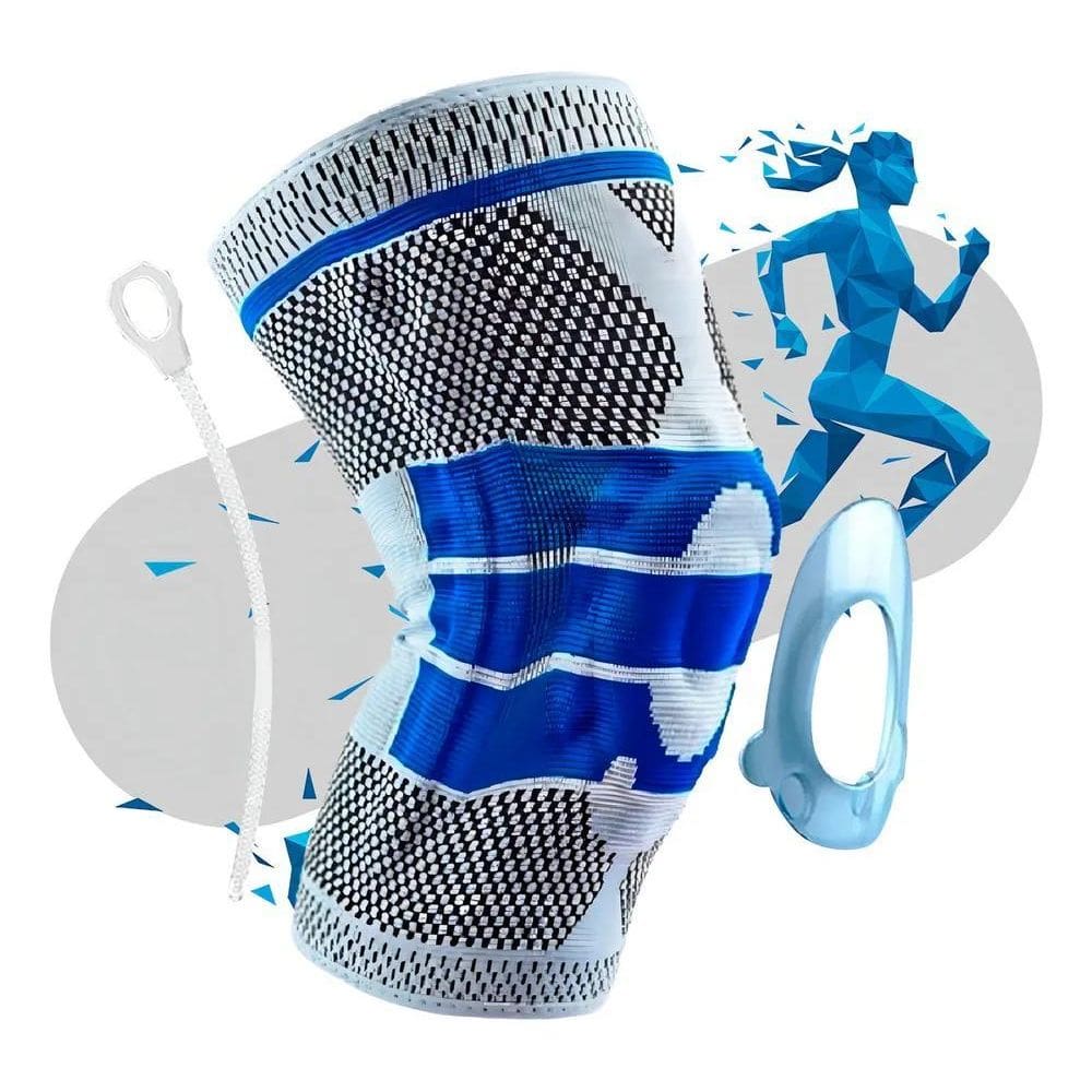 Joelheira De Compressão, Anel Silicone E Haste Dupla Cor Cin