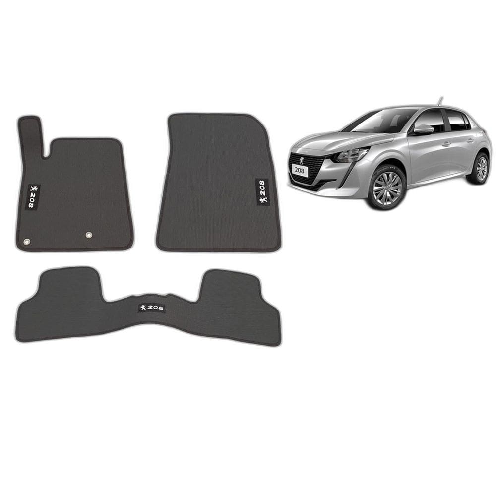 Tapete Borracha Peugeot 208 2021-2023+ Com Traseiro Interiço