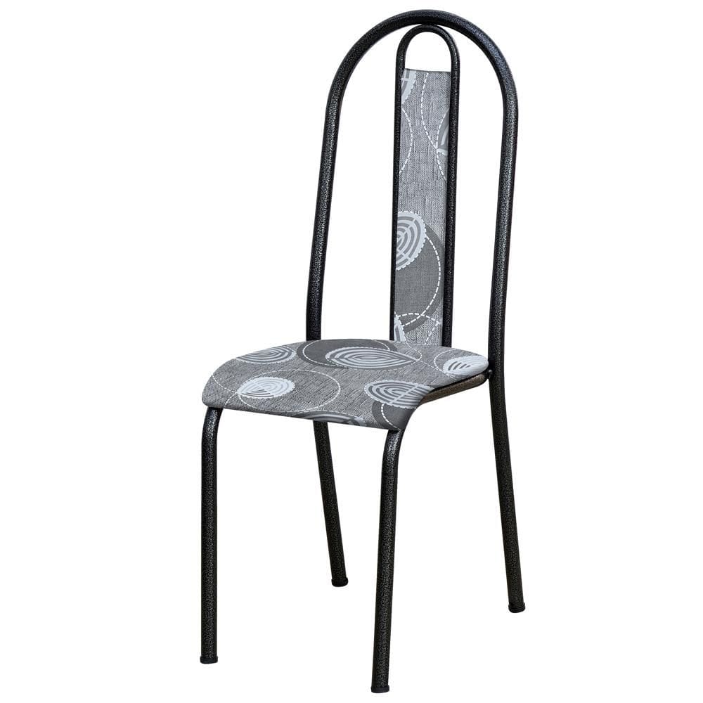 Cadeira Tubular America 058 Cromo Preto ARTEF