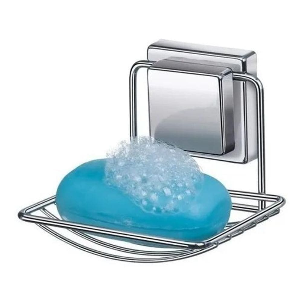 Saboneteira Aramada Com Ventosa Sucção Porta Sabonete Arthi