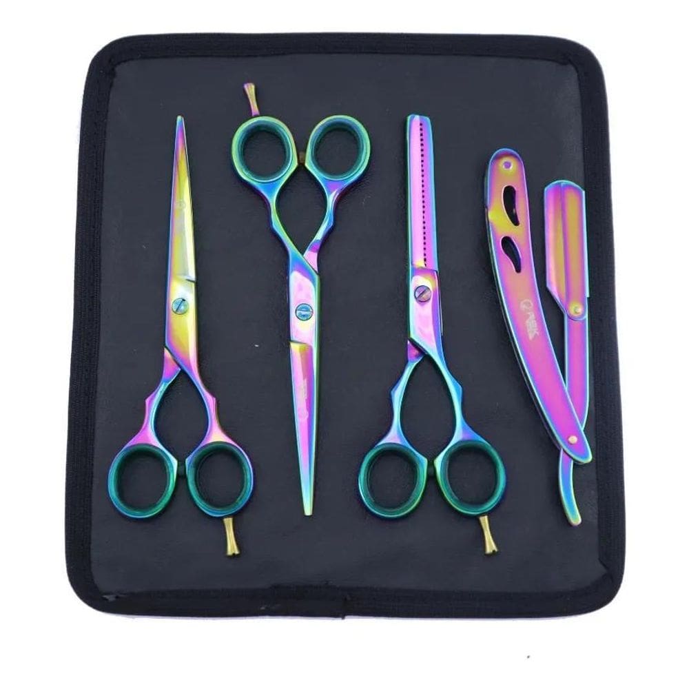 10X Kit Tesouras Profissionais 6.0 Furta Cor