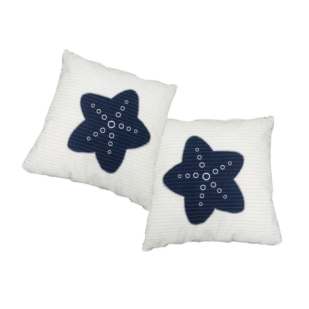Almofada Old Modern Handicrafts Anne Home Blue Star Set 2